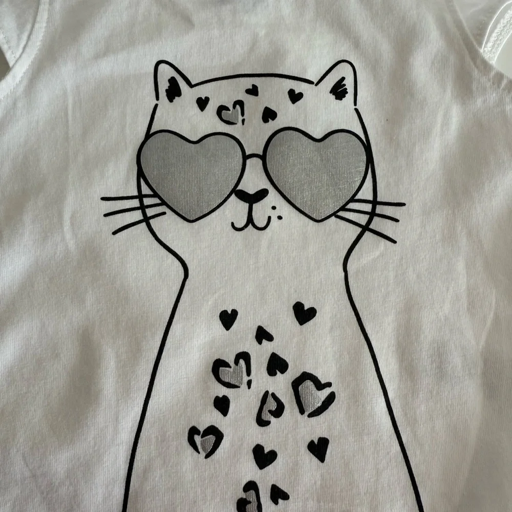 Carters White and Black Cat with Shades One Piece